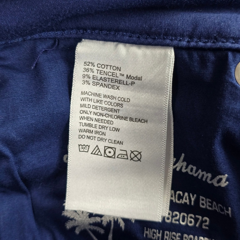 Tommy Bahama Boracay Beach High Rise Boardwalk Shorts Island Navy Blue Womens 2 - Picture 7 of 10